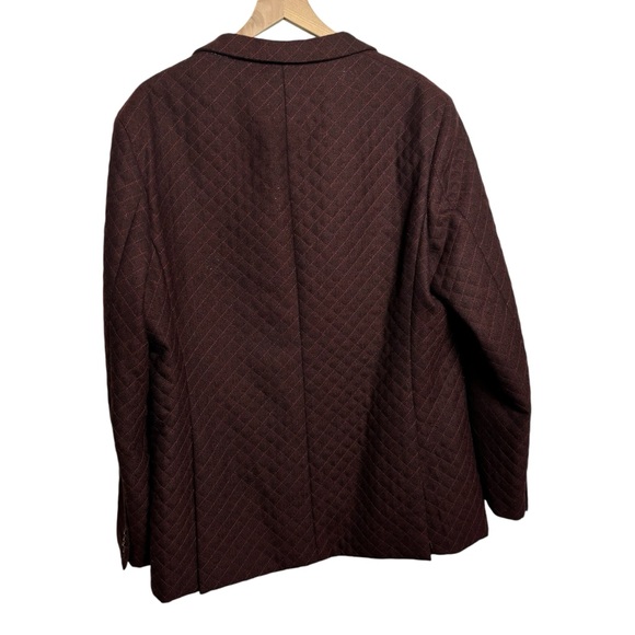 Tailorbyrd Blazer 44L Wool Quilted Office Preppy 2 Button Sport Coat Academia - Picture 11 of 11